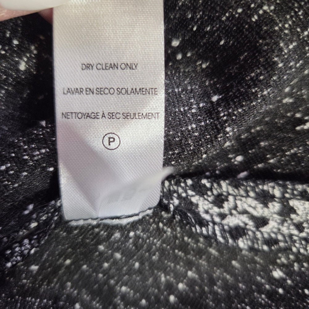 Karl Lagerfeld Paris Black White Tweed Pearl Button A-line Dress Bow Chanel 12 - Picture 7 of 11